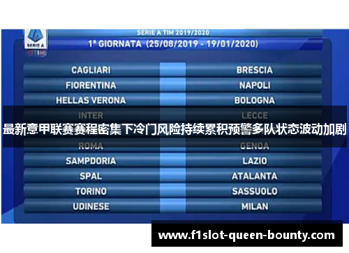 最新意甲联赛赛程密集下冷门风险持续累积预警多队状态波动加剧